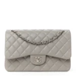 Chanel Grey Quilted Lambskin Jumbo Flap – Mirror Quality Replica