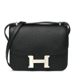 Hermès Black Epsom Leather Constance 18 Gold Hardware Replicas