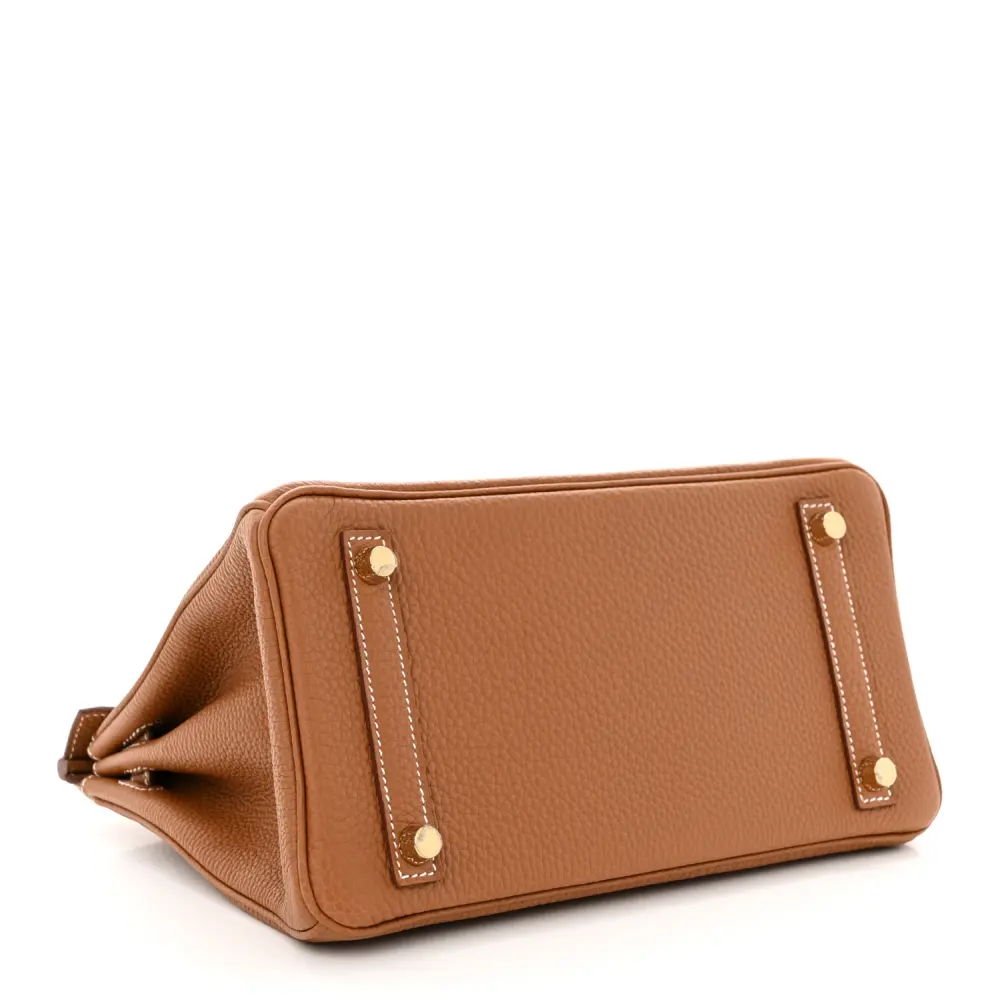 Hermès Brown Togo Leather Birkin 25 Gold Hardware Replicas - Image 9