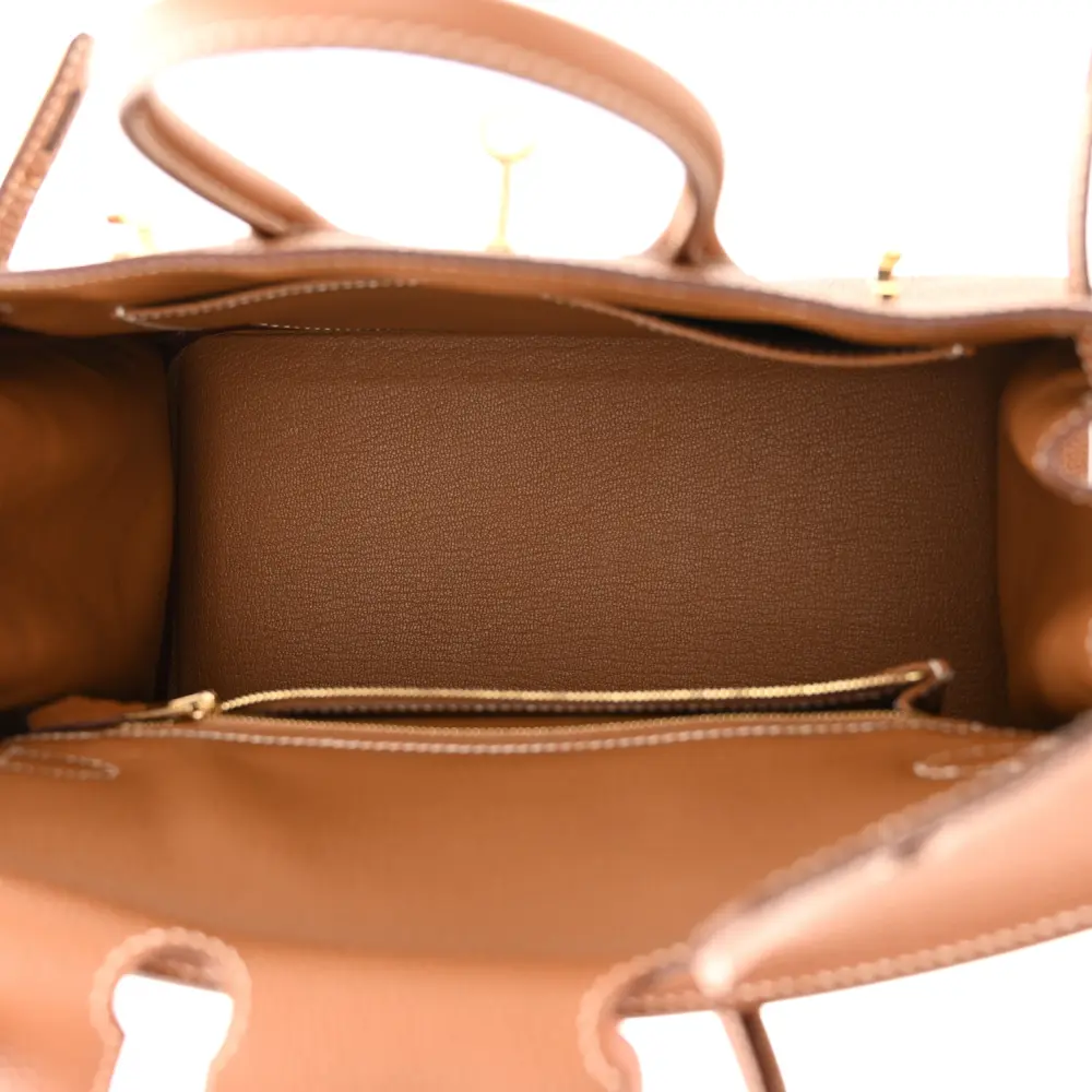 Hermès Brown Togo Leather Birkin 25 Gold Hardware Replicas - Image 8