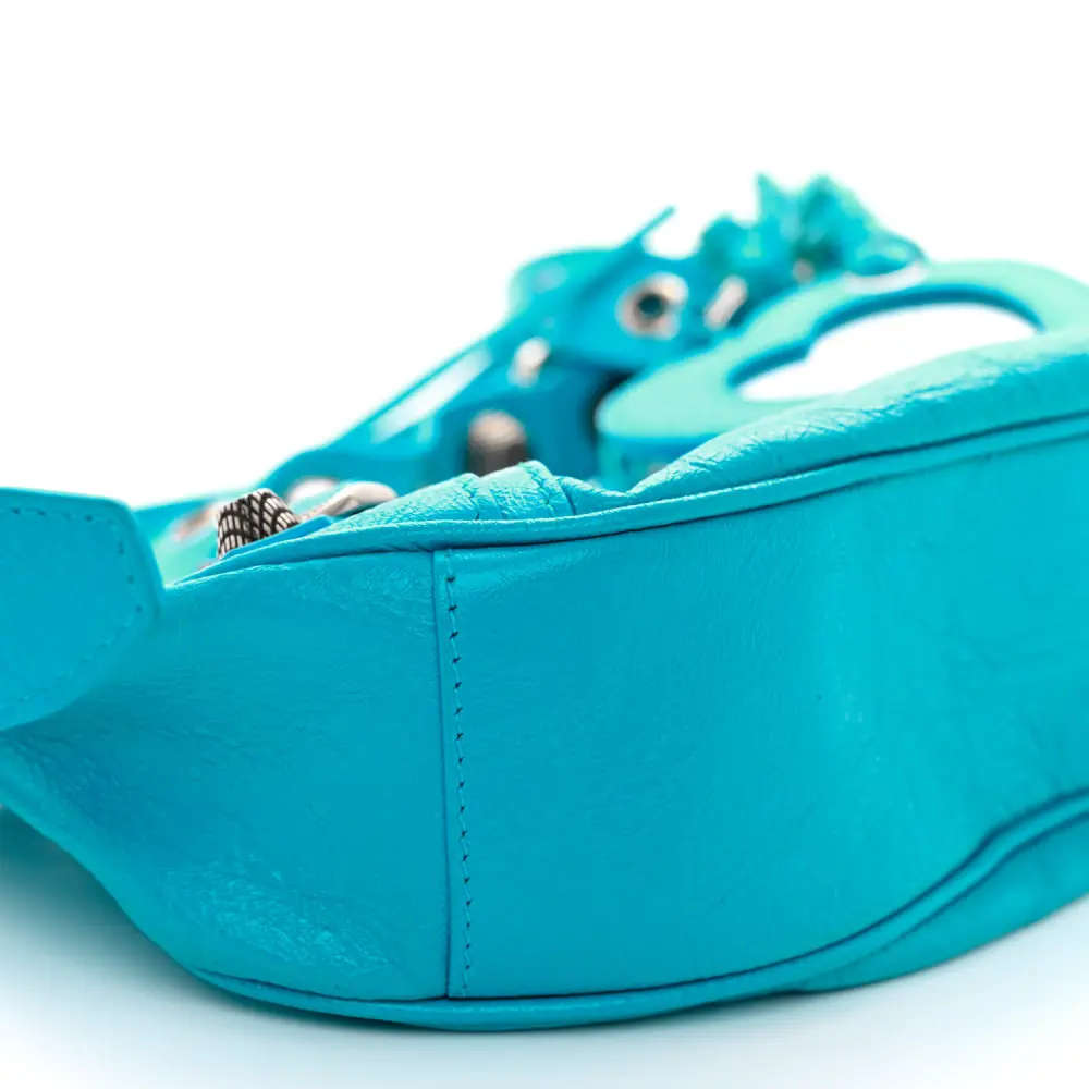 Mirror Quality Replica Balenciaga Cyan Agneau XS Shoulder Bag - Image 3