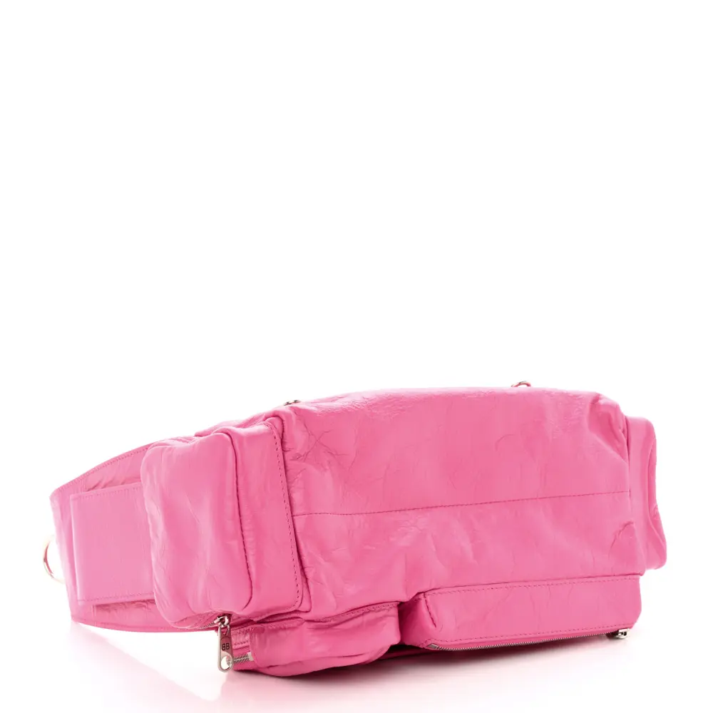 Mirror Quality Replica of Balenciaga Hot Pink Agneau Arena Bag - Image 6