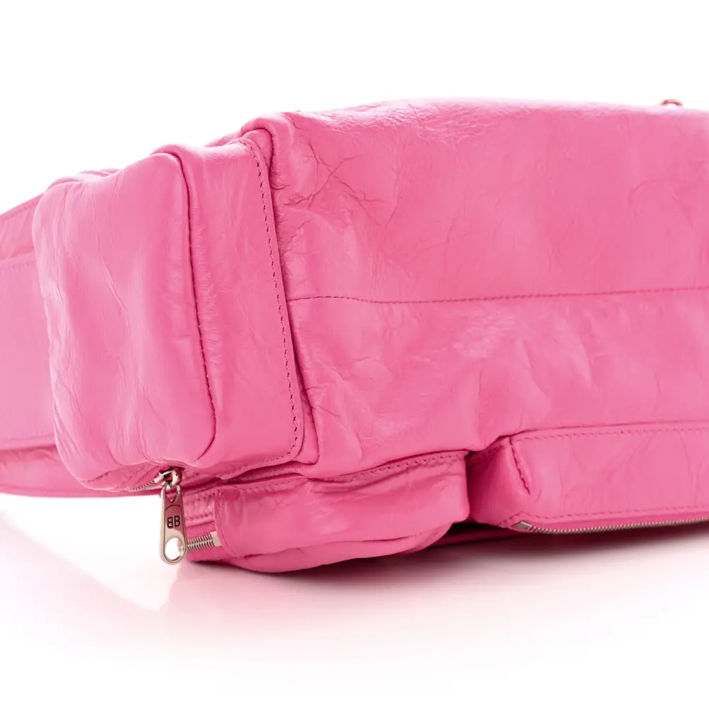 Mirror Quality Replica of Balenciaga Hot Pink Agneau Arena Bag - Image 4