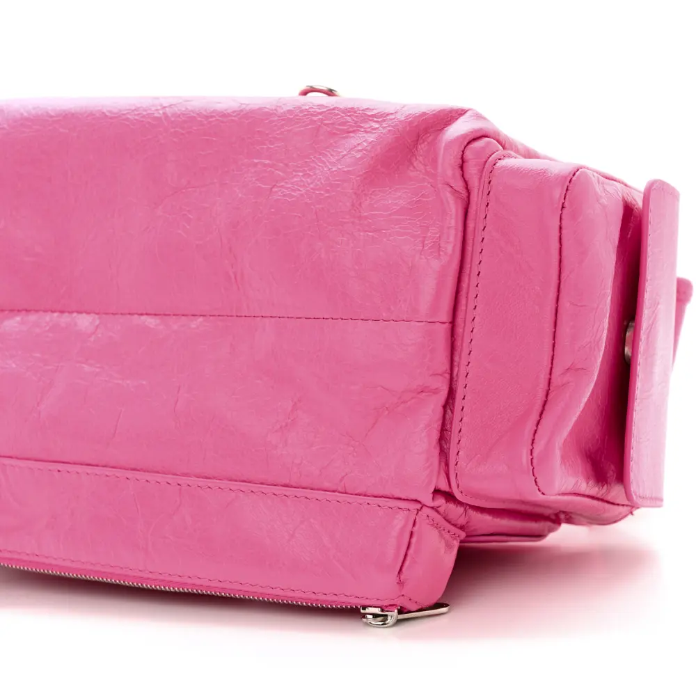 Mirror Quality Replica of Balenciaga Hot Pink Agneau Arena Bag - Image 5