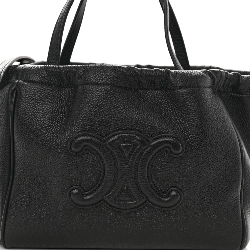 Mirror Quality Replica Celine Black Calfskin Cuir Triomphe Bag - Image 8