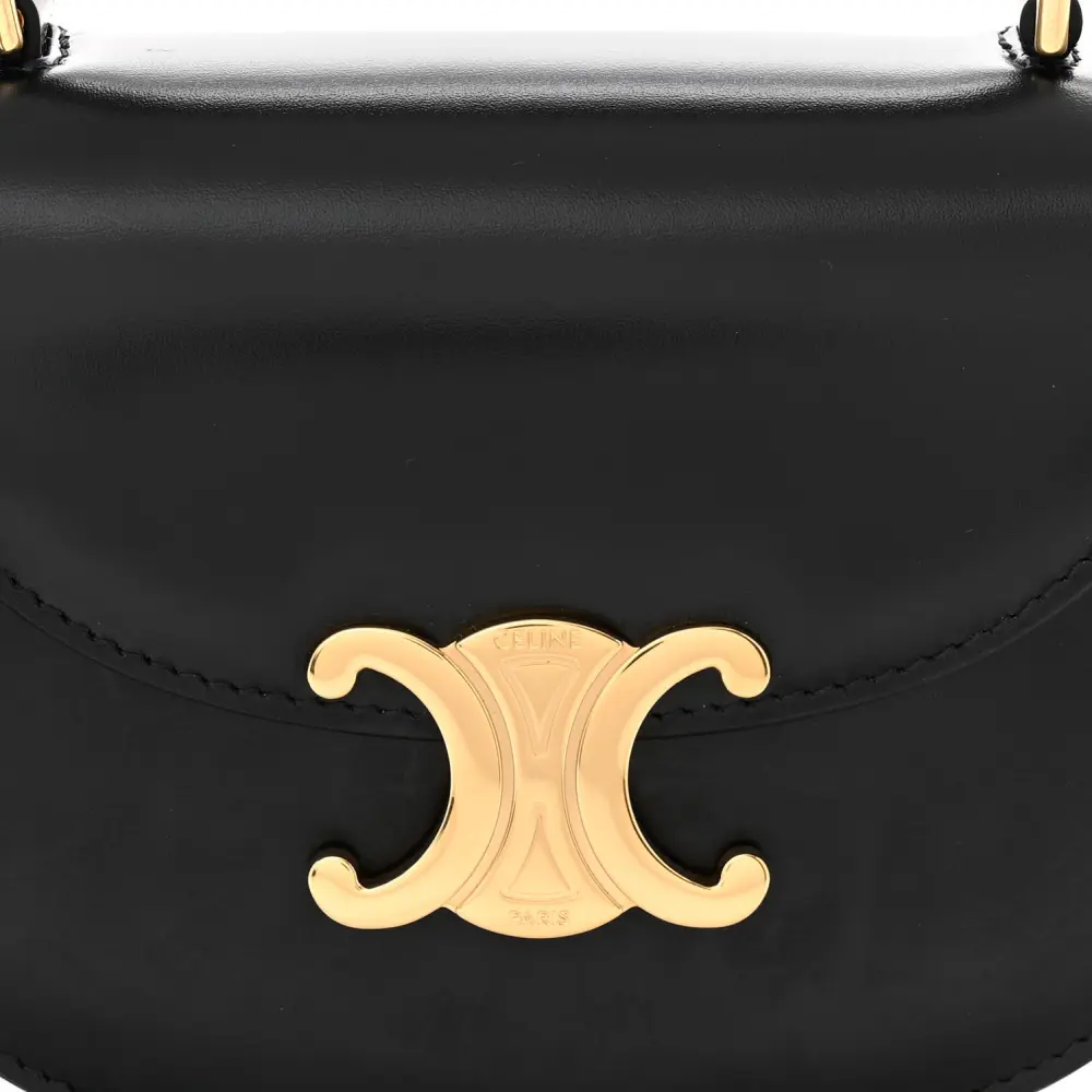 Celine Triomphe Mini Besace Replica in Shiny Calfskin Leather - Image 8