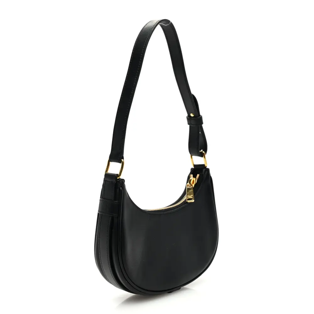 Celine Black Smooth Calfskin Leather Mini Ava Shoulder Bag Gold Hardware Replica - Image 3