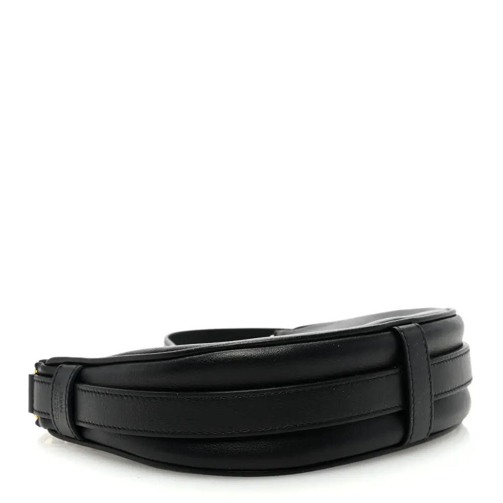 Celine Black Smooth Calfskin Leather Mini Ava Shoulder Bag Gold Hardware Replica - Image 6
