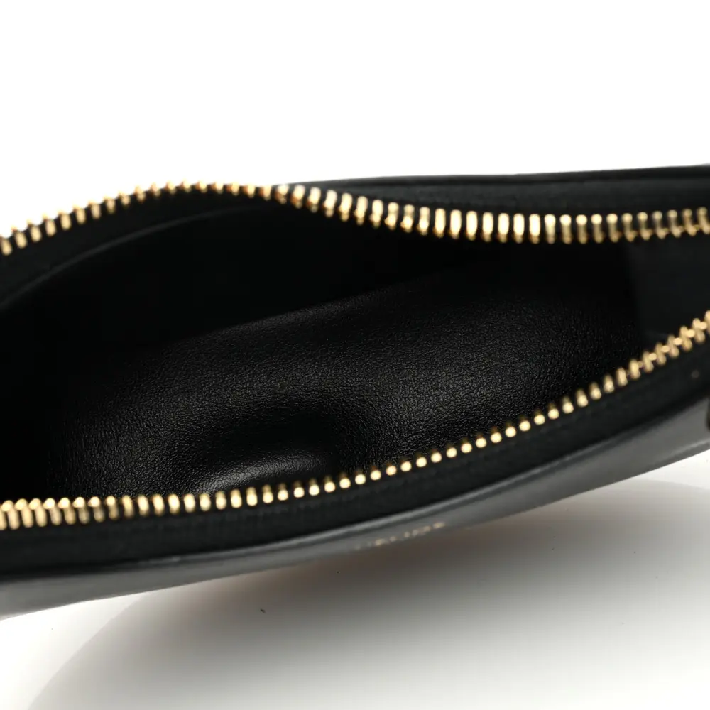 Celine Black Smooth Calfskin Leather Mini Ava Shoulder Bag Gold Hardware Replica - Image 7