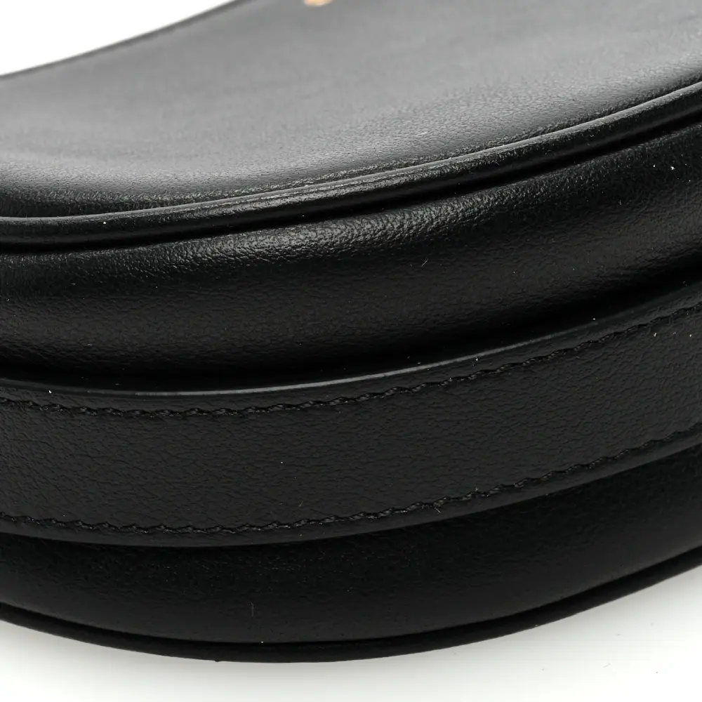 Celine Black Smooth Calfskin Leather Mini Ava Shoulder Bag Gold Hardware Replica - Image 4