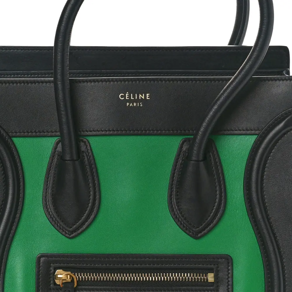 Mirror Quality Celine Handbags - Grass Smooth Leather Bi-Color Design - Image 2