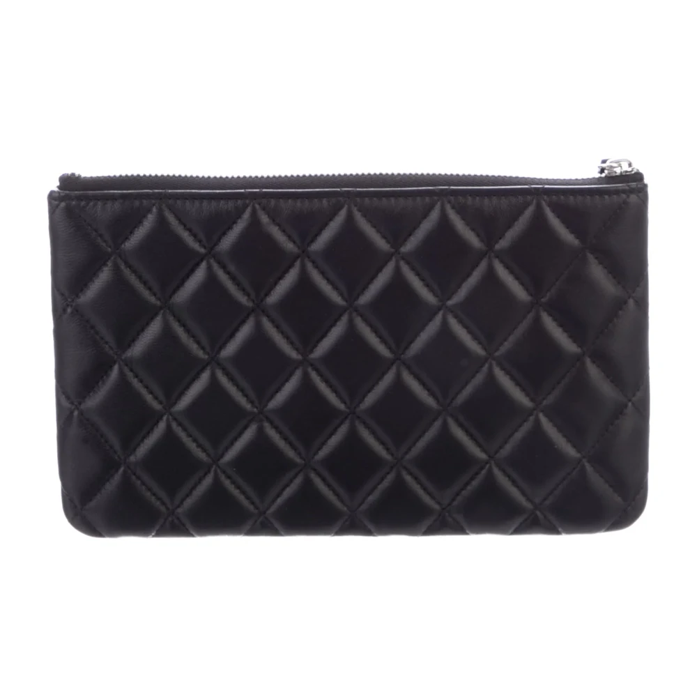 Chanel Black Calfskin Replica Handbag with CC Logo & Silver Hardware - Image 2