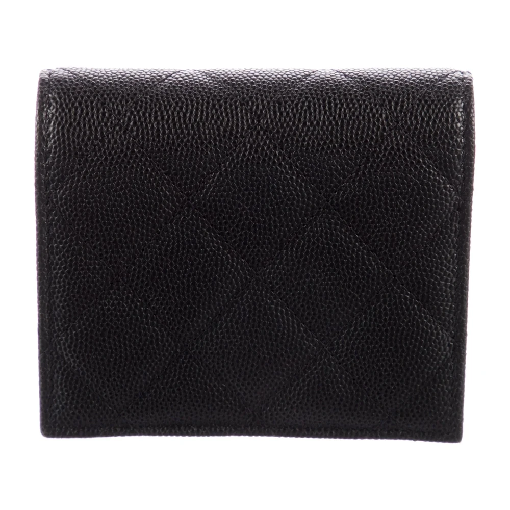 Chanel Black Caviar Leather Wallet - Mirror Quality Replica - Image 2