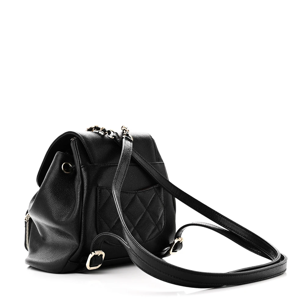 Mirror Quality Replica Chanel Quilted Caviar Leather Backpack - Image 3