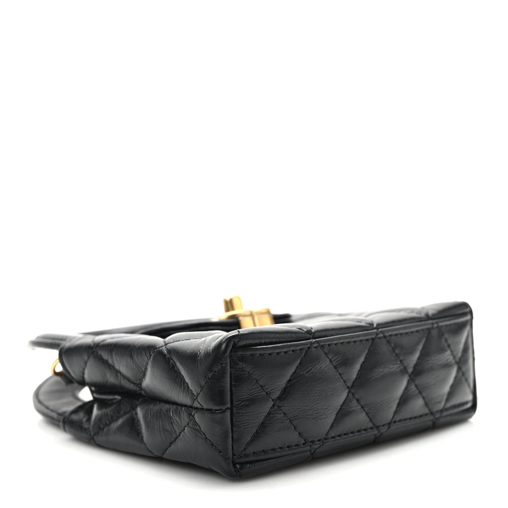 Chanel Black Quilted Calfskin Nano Shopper – Mirror Quality Replica - Image 6