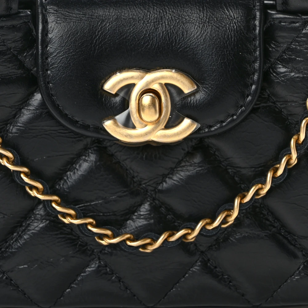 Chanel Black Quilted Calfskin Nano Shopper – Mirror Quality Replica - Image 8
