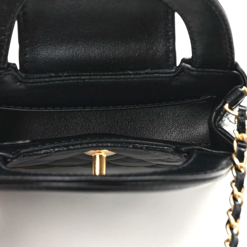 Chanel Black Quilted Calfskin Nano Shopper – Mirror Quality Replica - Image 7
