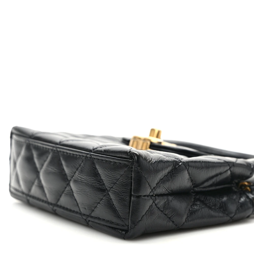 Chanel Black Quilted Calfskin Nano Shopper – Mirror Quality Replica - Image 5
