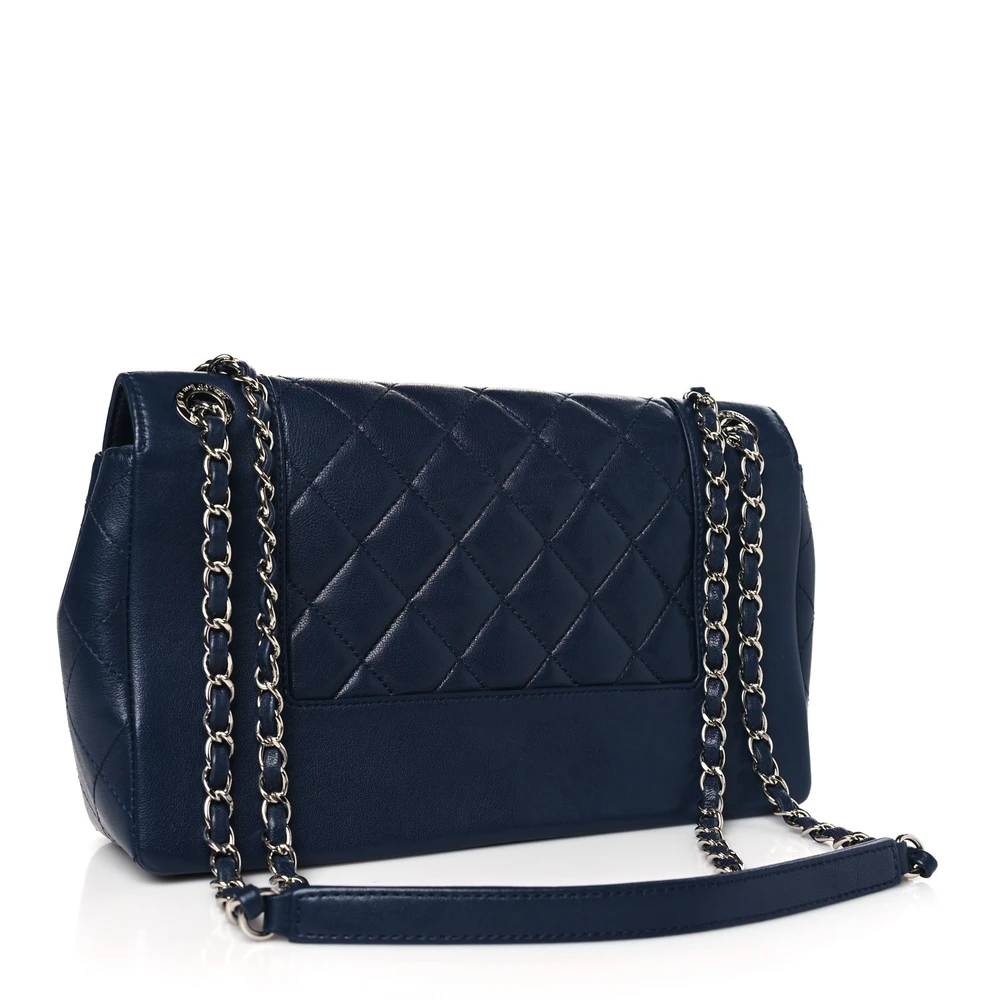 Chanel Dark Navy Sheepskin Replica Handbag – Mirror Quality - Image 3