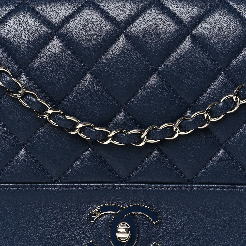 Chanel Dark Navy Sheepskin Replica Handbag – Mirror Quality - Image 8