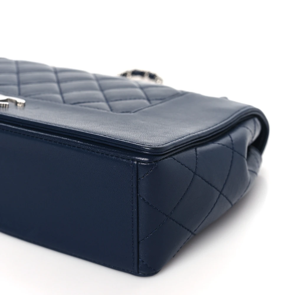 Chanel Dark Navy Sheepskin Replica Handbag – Mirror Quality - Image 4