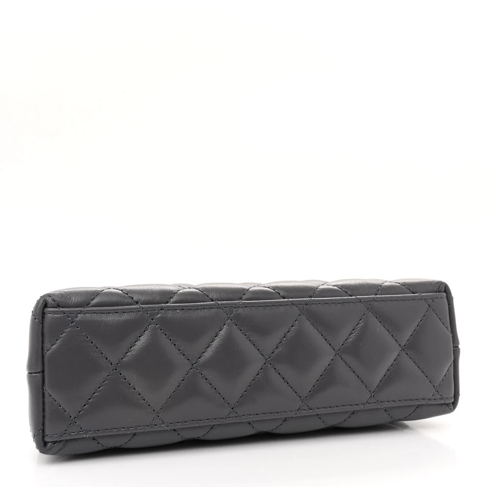 Mirror Quality Chanel Grey Quilted Nano Kelly Shopper Replica - Image 6
