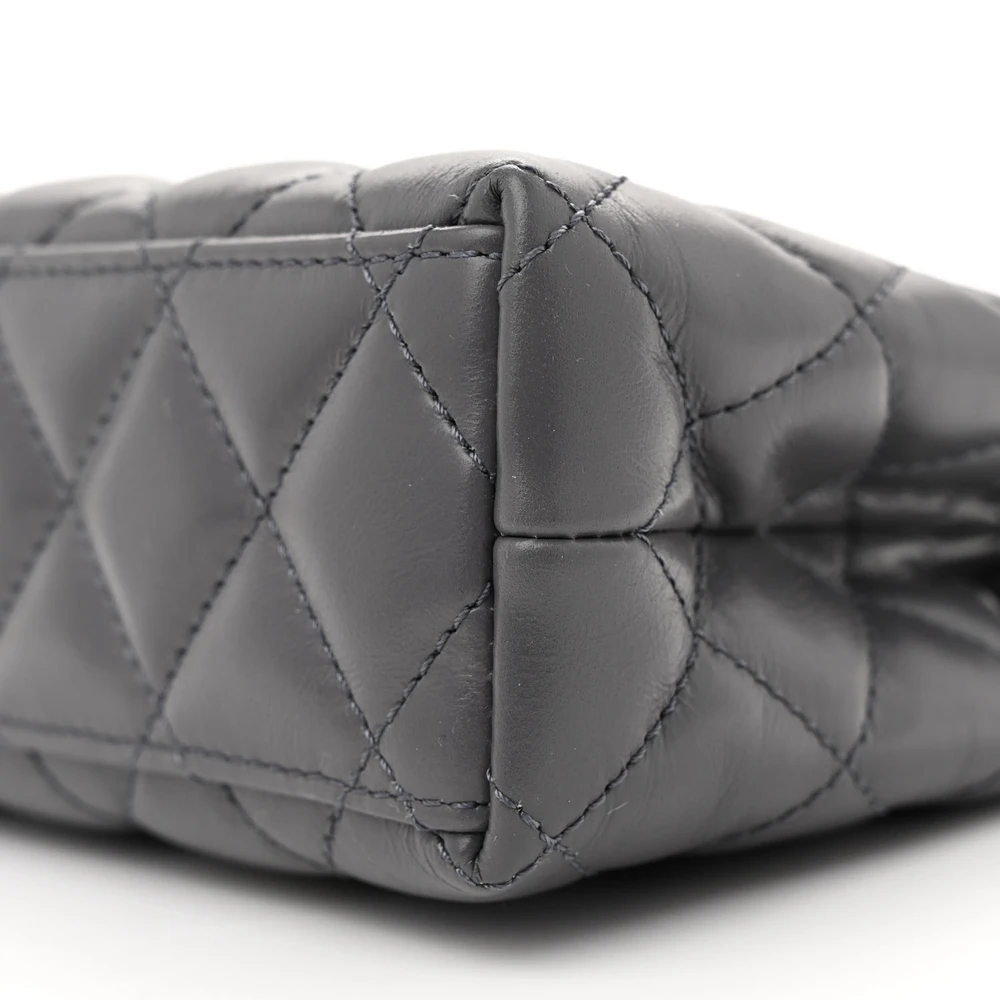 Mirror Quality Chanel Grey Quilted Nano Kelly Shopper Replica - Image 4
