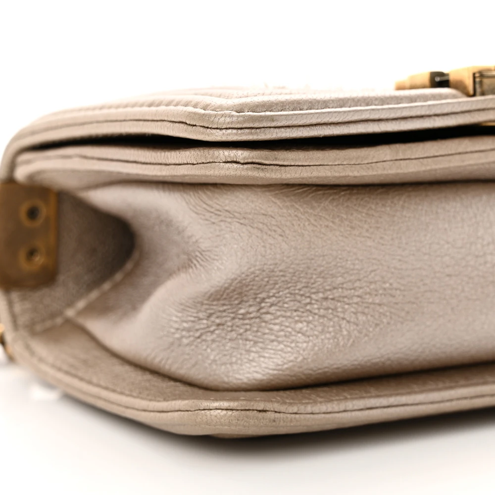 Chanel Boy Replica Bag – Metallic Gold with Aged Gold Hardware - Image 5