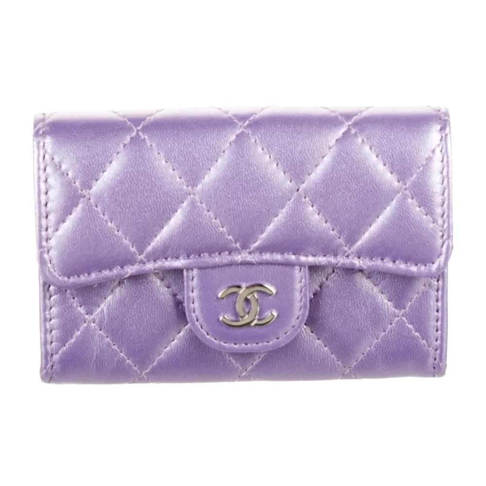 Chanel Metallic Purple Calfskin Card Holder – Superfake Handbags