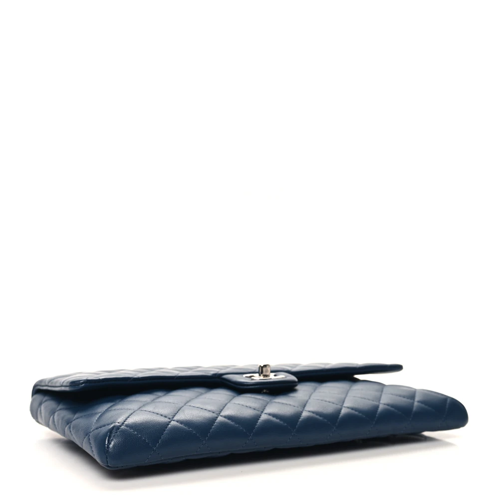 Chanel Navy Quilted Caviar Clutch | Mirror Quality Replica - Image 6