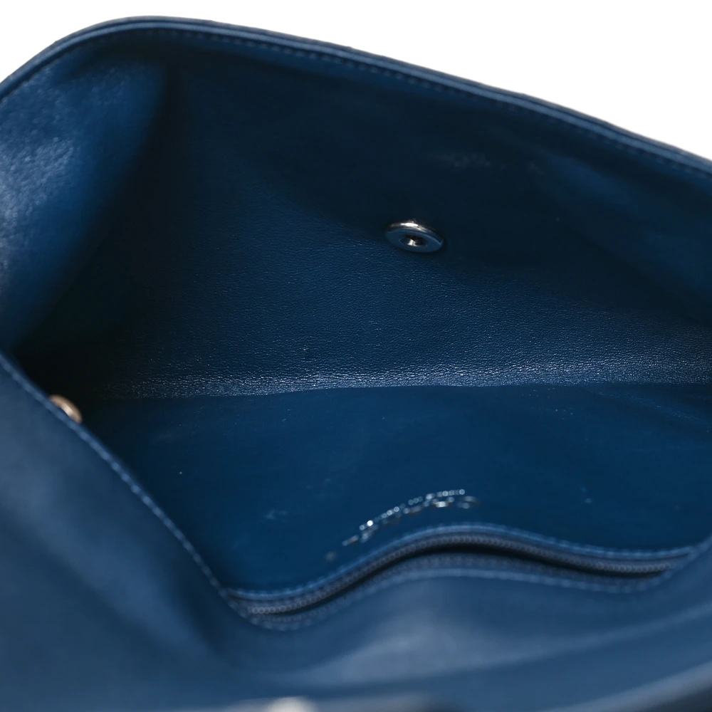 Chanel Navy Quilted Caviar Clutch | Mirror Quality Replica - Image 7