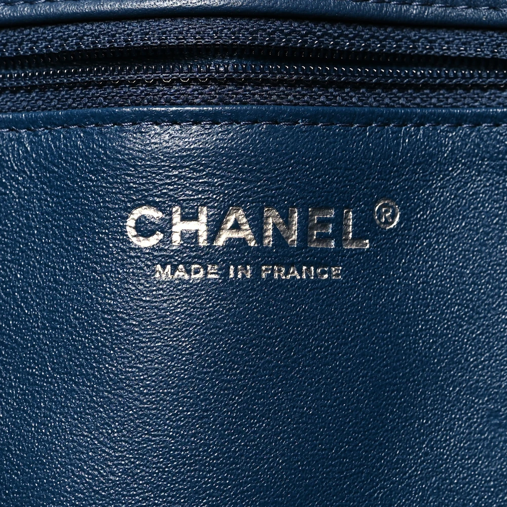 Chanel Navy Quilted Caviar Clutch | Mirror Quality Replica - Image 2