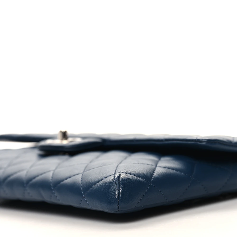 Chanel Navy Quilted Caviar Clutch | Mirror Quality Replica - Image 4