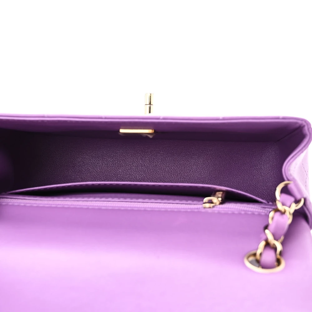 Mirror Quality Chanel Purple Quilted Mini Flap Bag Replica - Image 7