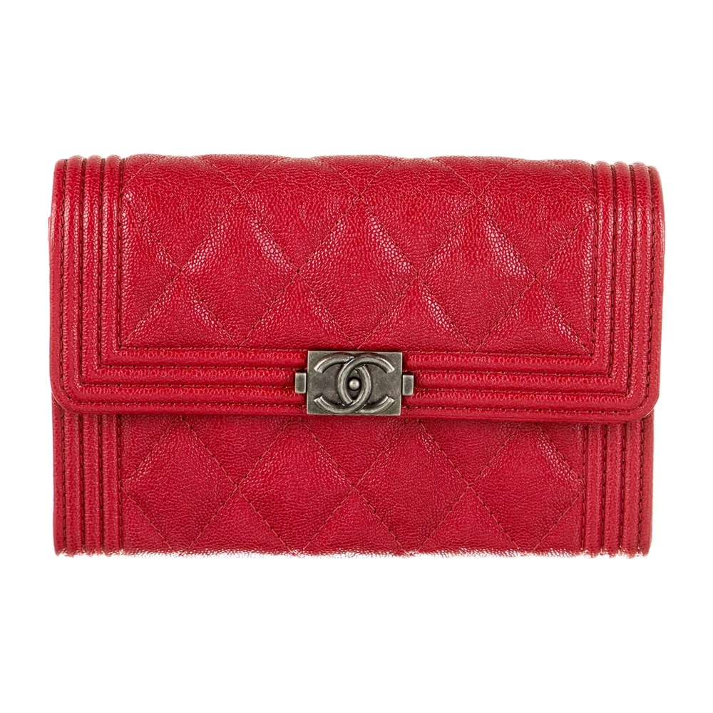 Chanel Red Caviar Leather Replica Wallet – Mirror Quality Perfection