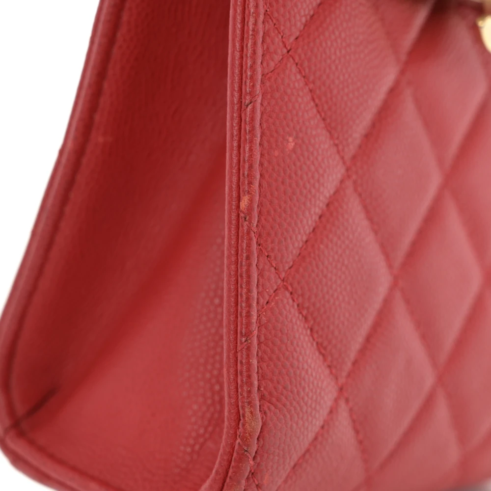 Mirror Quality Chanel Red Quilted Mini Phone Holder – Superfake Handbag - Image 9