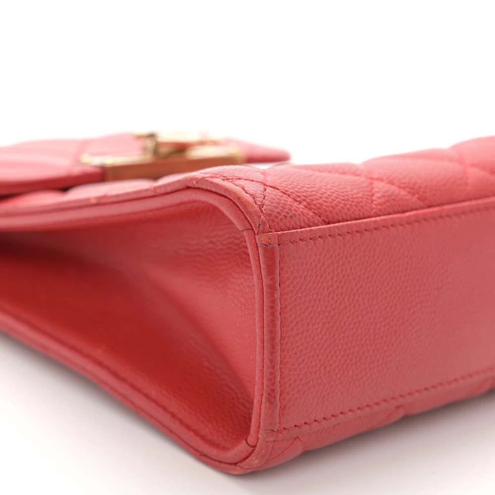 Mirror Quality Chanel Red Quilted Mini Phone Holder – Superfake Handbag - Image 4