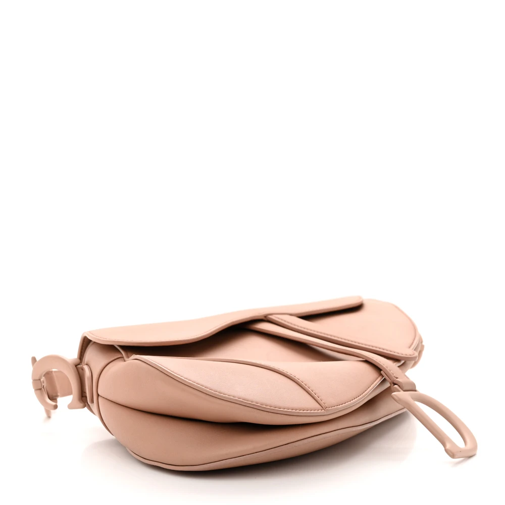 Dior Blush Ultra Matte Calfskin Leather Medium Saddle Bag Matte Beige Hardware Reps - Image 6