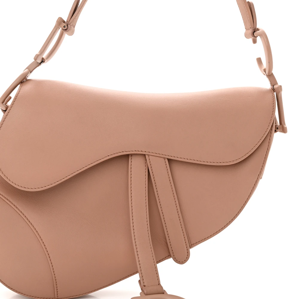 Dior Blush Ultra Matte Calfskin Leather Medium Saddle Bag Matte Beige Hardware Reps - Image 8