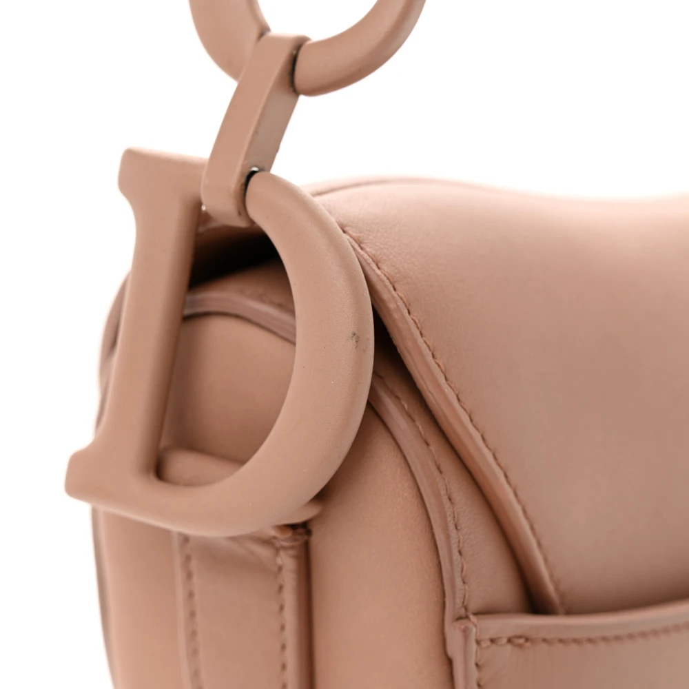 Dior Blush Ultra Matte Calfskin Leather Medium Saddle Bag Matte Beige Hardware Reps - Image 10