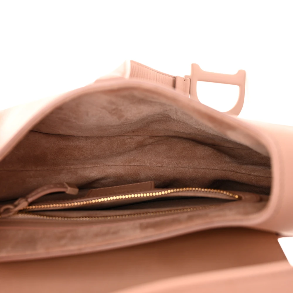 Dior Blush Ultra Matte Calfskin Leather Medium Saddle Bag Matte Beige Hardware Reps - Image 7