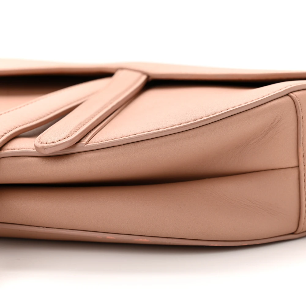 Dior Blush Ultra Matte Calfskin Leather Medium Saddle Bag Matte Beige Hardware Reps - Image 5