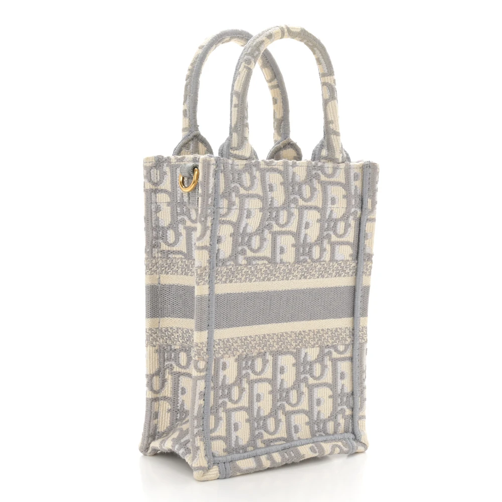 Mirror-Quality Dior Grey Mini Book Tote Replica Handbag - Image 2