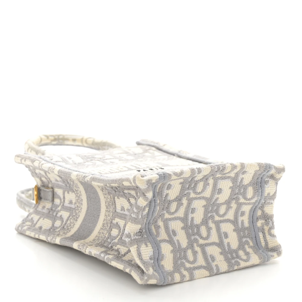 Mirror-Quality Dior Grey Mini Book Tote Replica Handbag - Image 5