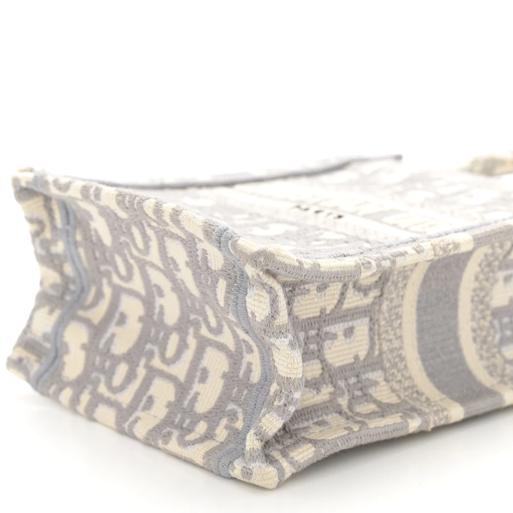 Mirror-Quality Dior Grey Mini Book Tote Replica Handbag - Image 4
