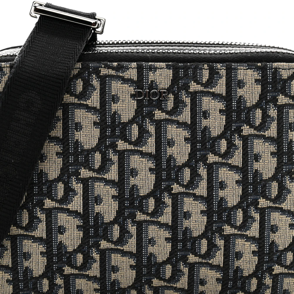 Get Dior Navy Oblique Canvas Mini Pouch – Superfake Perfection - Image 8