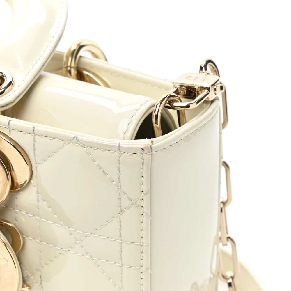 Replica Dior Lady D-Joy Handbags in White Patent Calfskin Leather - Image 9