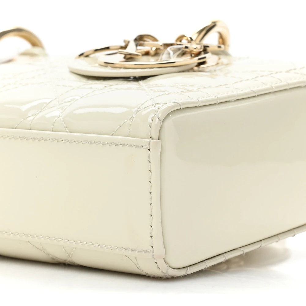 Replica Dior Lady D-Joy Handbags in White Patent Calfskin Leather - Image 5