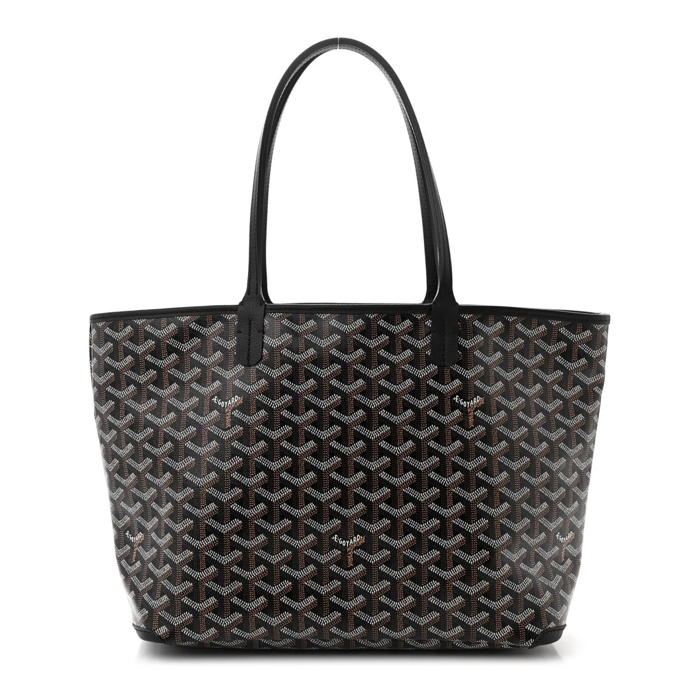 Goyard Black Goyardine Canvas Artois Tote PM Front replica handbags