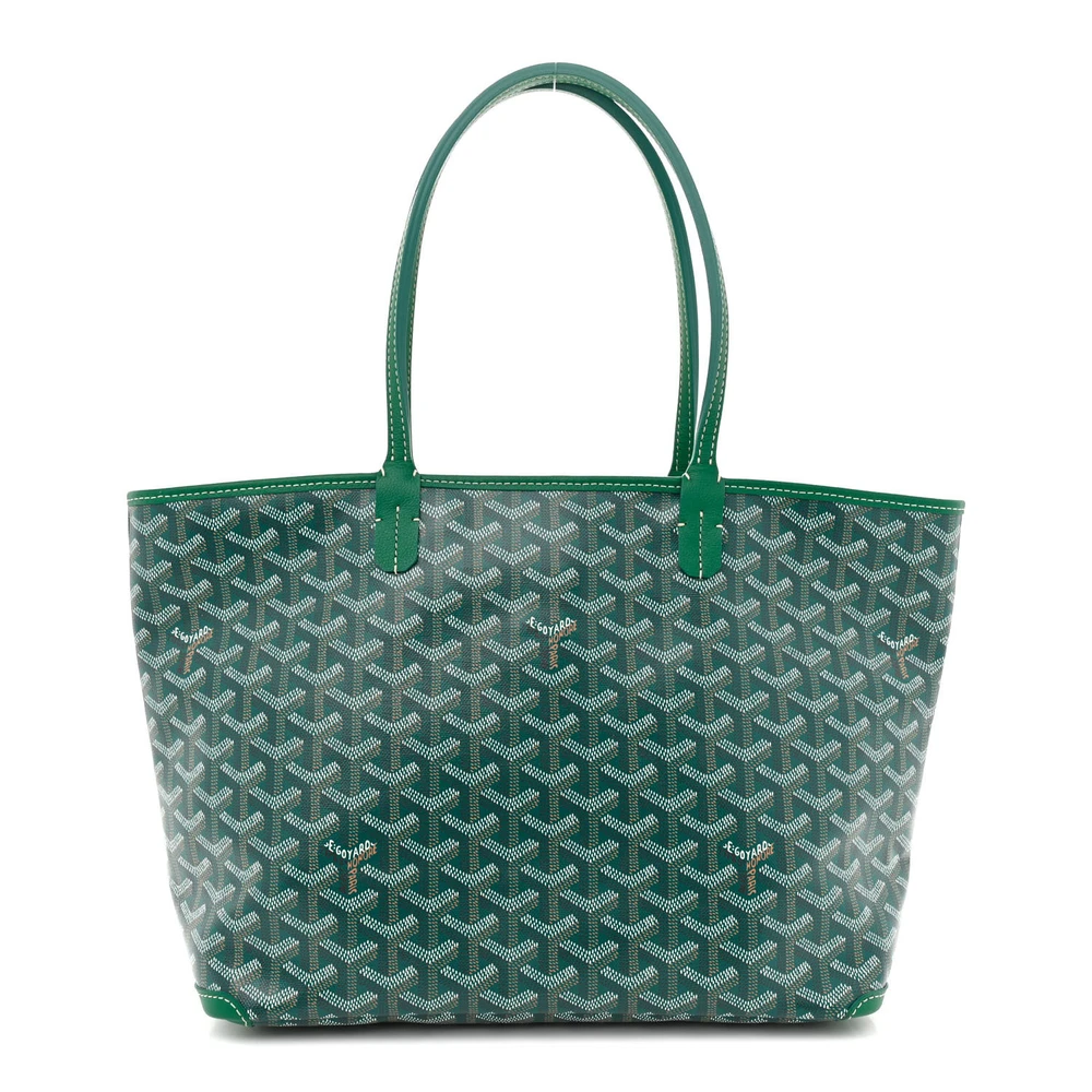 Goyard Green Goyardine Canvas Artois Tote PM Front replica handbags